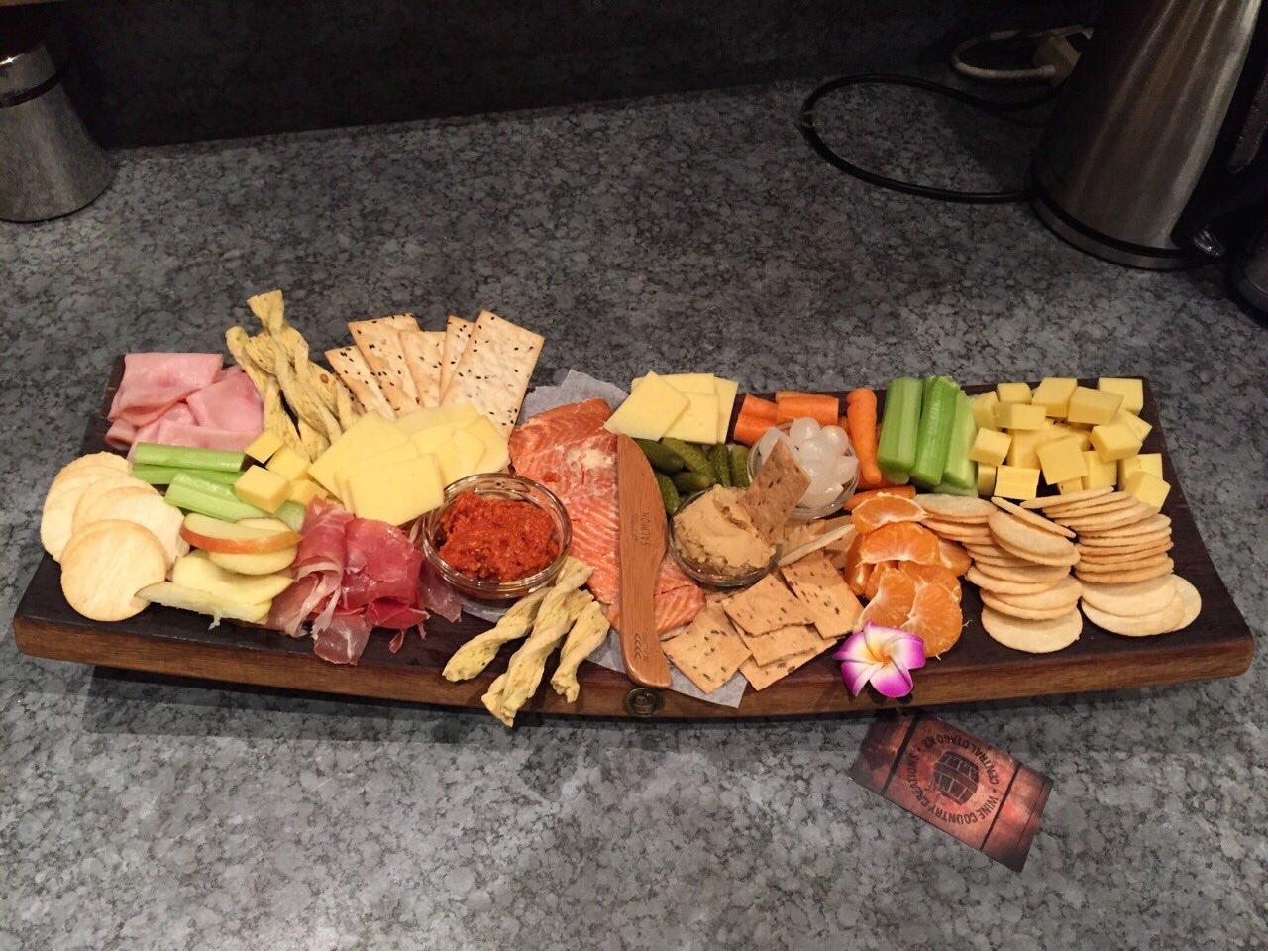 Wine Barrel Platter Short Stave Wide Wine Country Creations